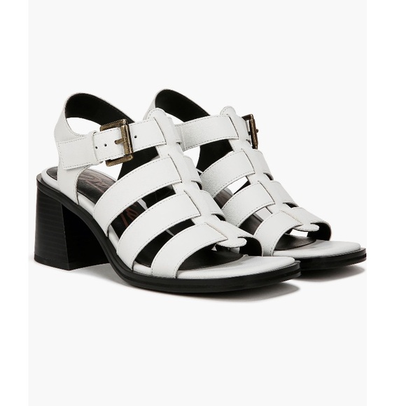Zodiac Joleen Cage Sandals Block Heels White & Black Women’s Size 8 - Picture 4 of 13